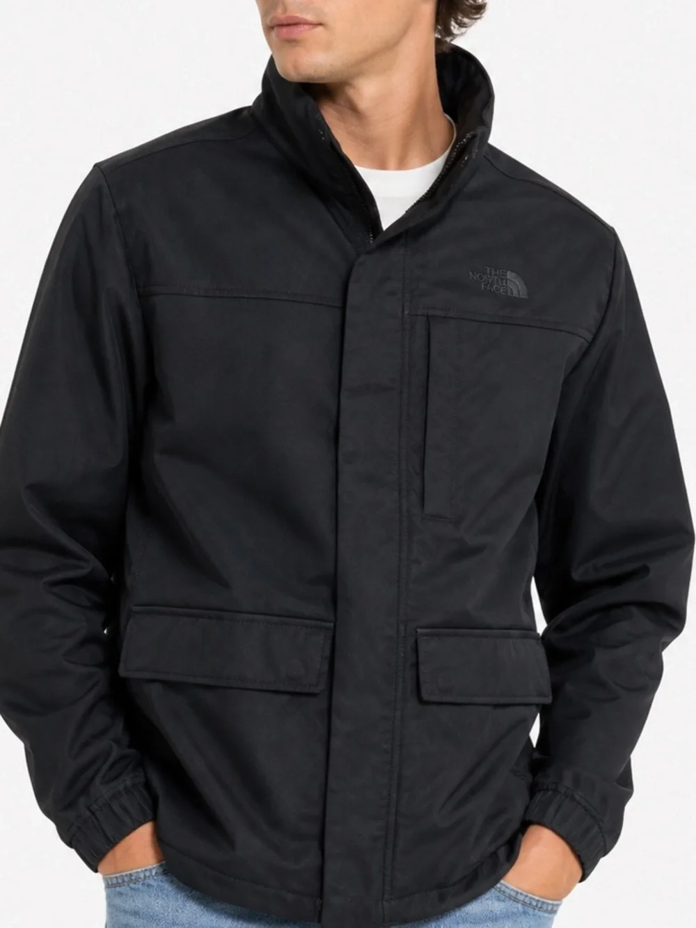The North Face Black Jacket Men’s Medium Lightweight Zip Up Coat Outdoor
